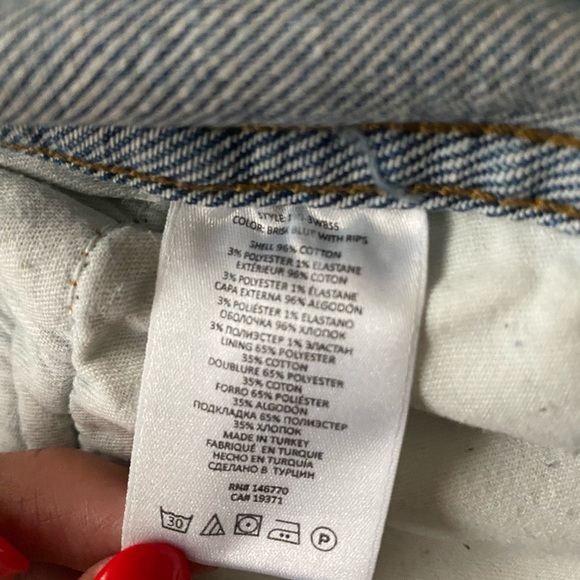 Redone Originals 80s Slim Straight Jeans with rips- size 32 - Picture 6 of 8